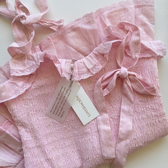 LoveShackFancy Pink Ruffle Dress - Picture 9 of 11